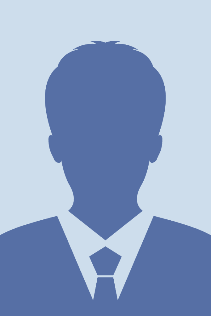 Professional blue silhouette wearing tie