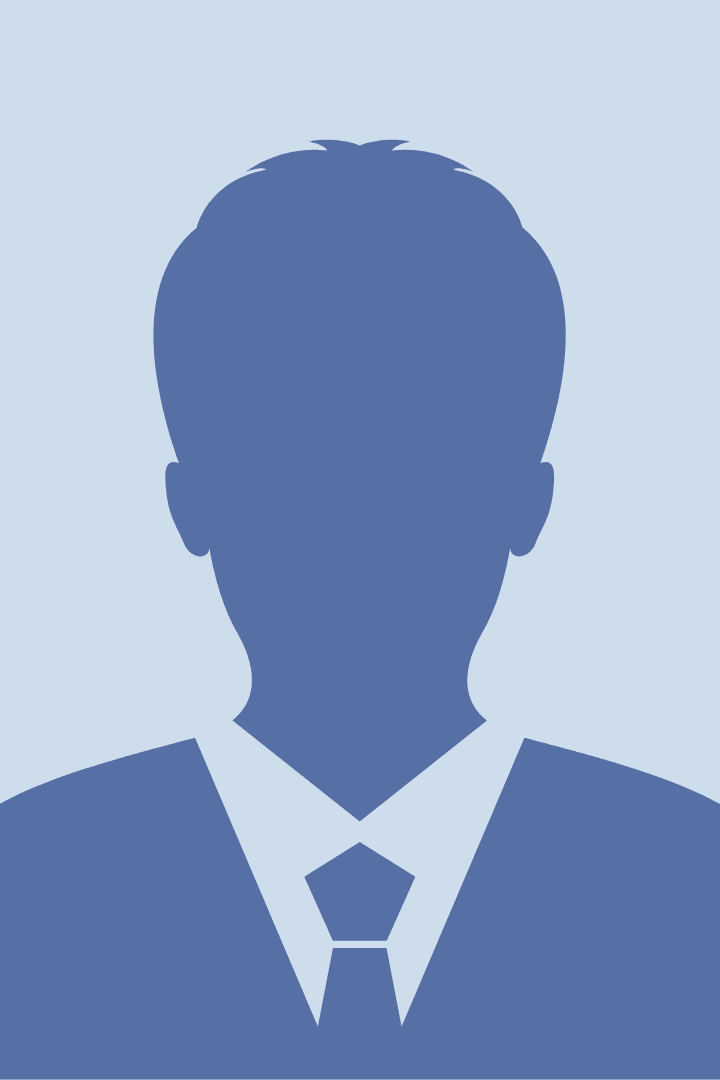Professional blue silhouette wearing tie